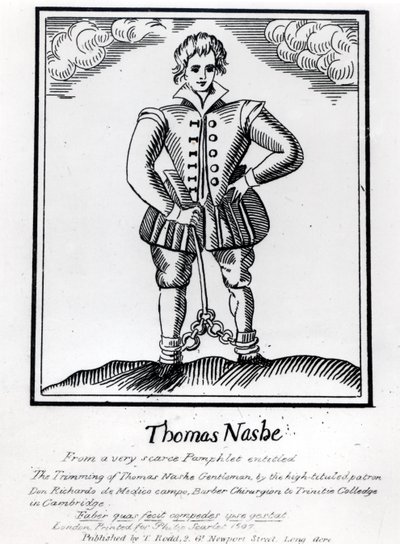 Thomas Nashe, from a Pamphlet by English School